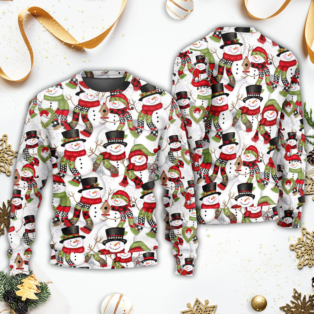 Christmas Snowman Family Happy Holiday – Sweater - Ugly Christmas Sweater