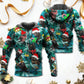 Christmas Black Cat Jolly Mood - 3D Hoodie