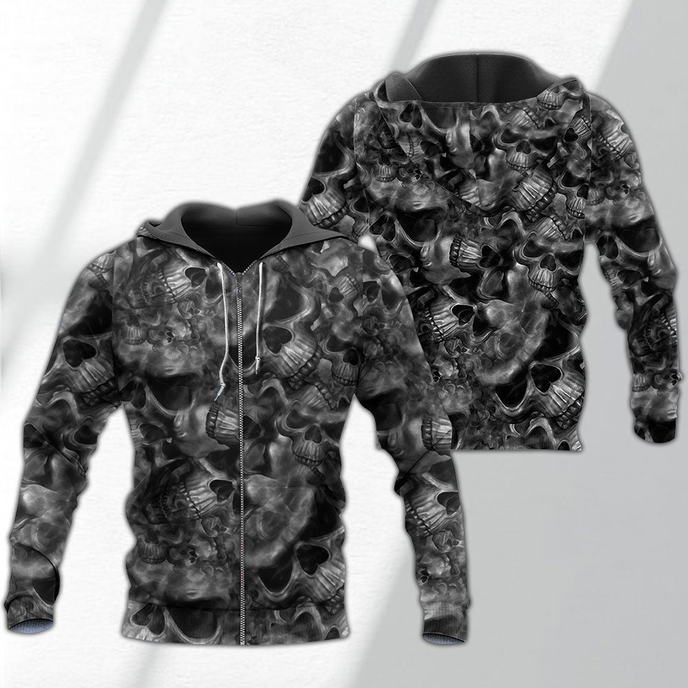 Skull Truth Of Life Quote - 3D Hoodie