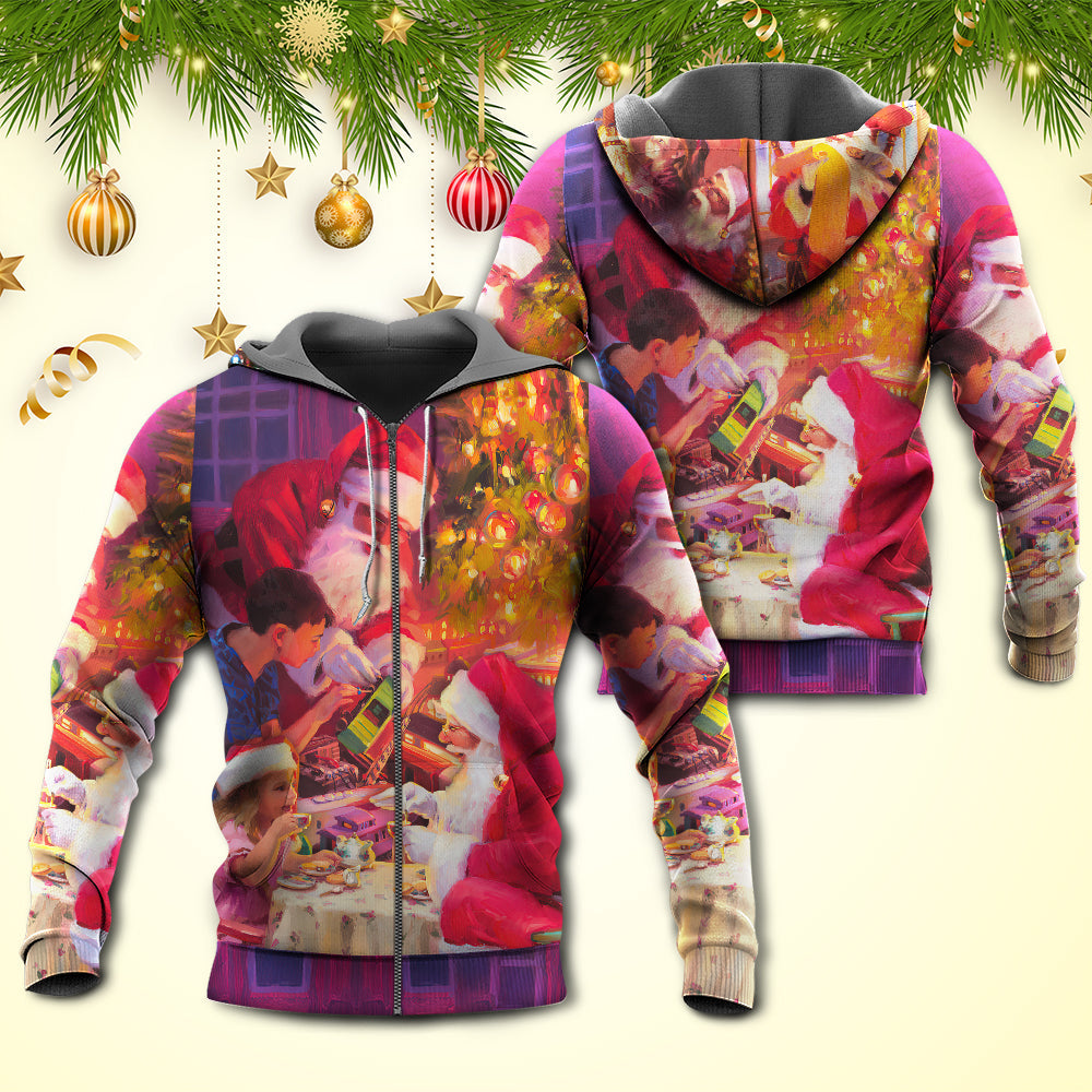 Santa Story Light Art - 3D Hoodie