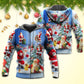 Christmas Santa Claus Coming Night Art Style - Hoodie