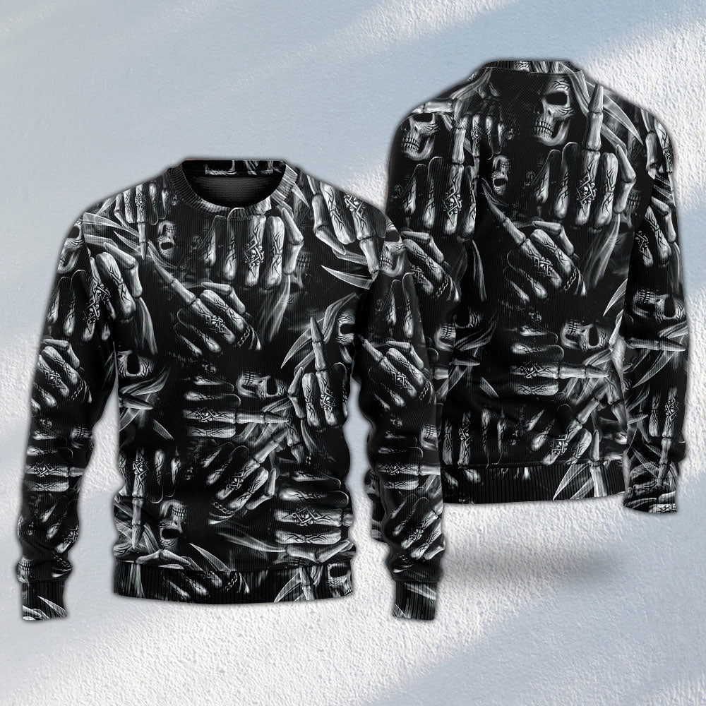 Skull Life Philosophy Dark Art – Sweater - Ugly Christmas Sweater