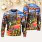 Lighthouse Christmas Light In Storm And Darkness – Sweater - Ugly Christmas Sweater