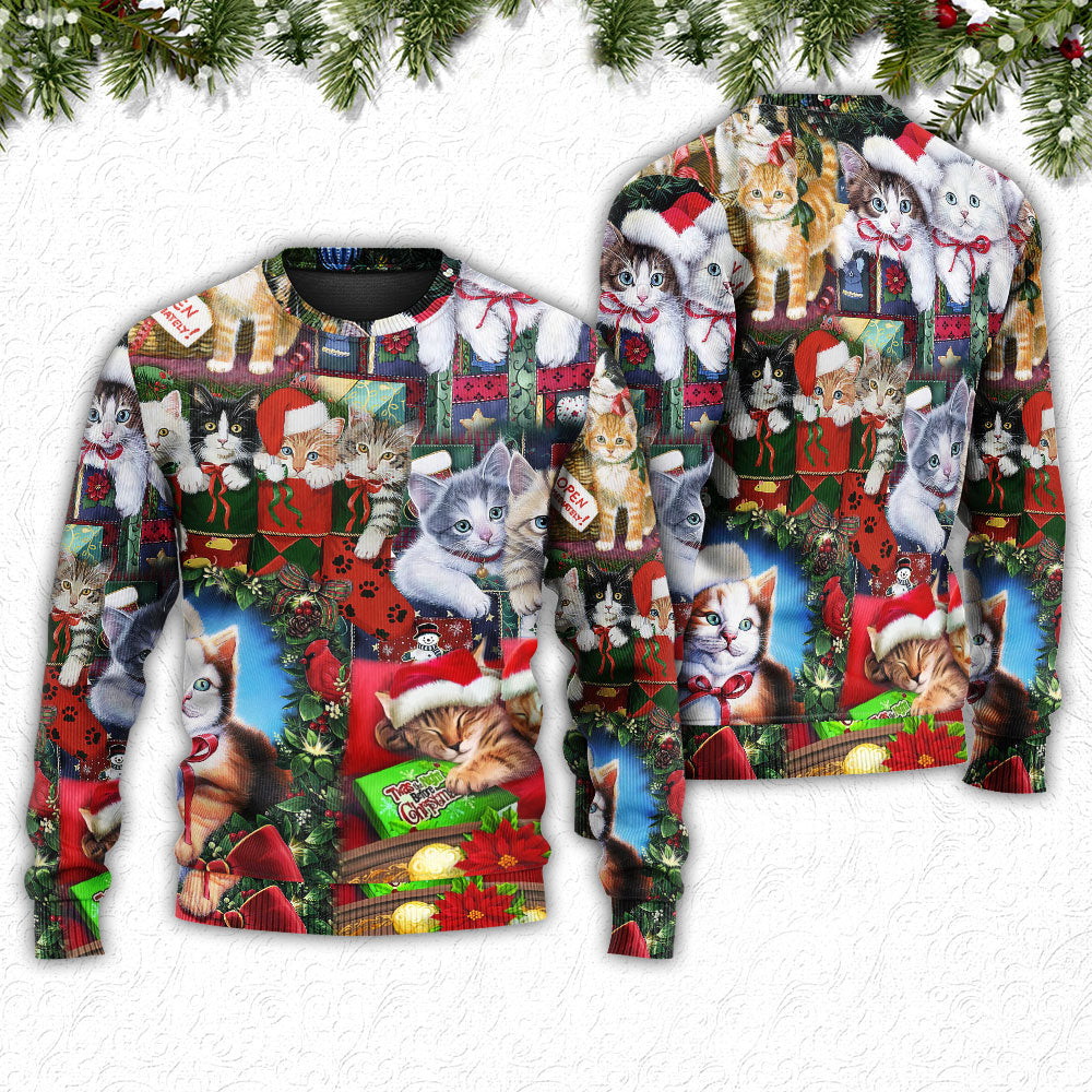 Cat Christmas Tree Merry Xmas – Sweater - Ugly Christmas Sweater