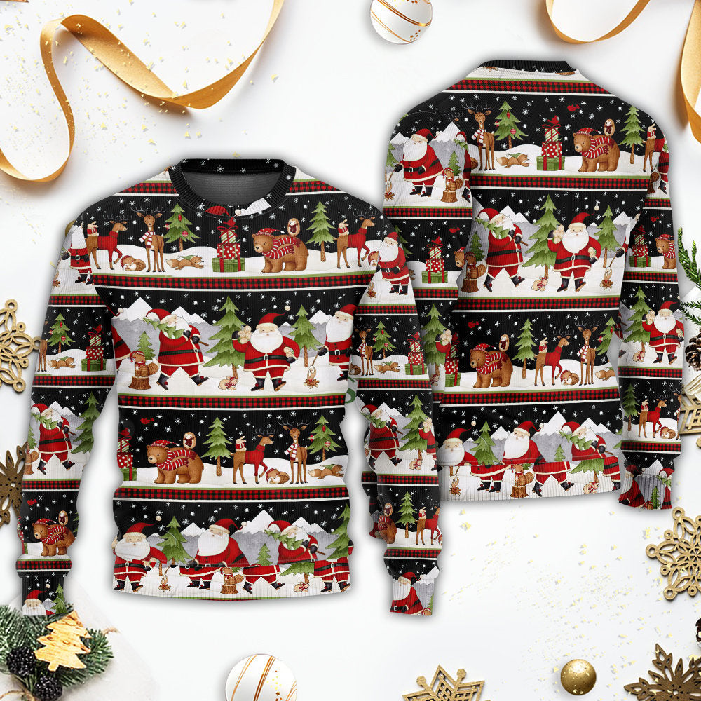 Christmas Happy Night With Santa Friends – Sweater - Ugly Christmas Sweater