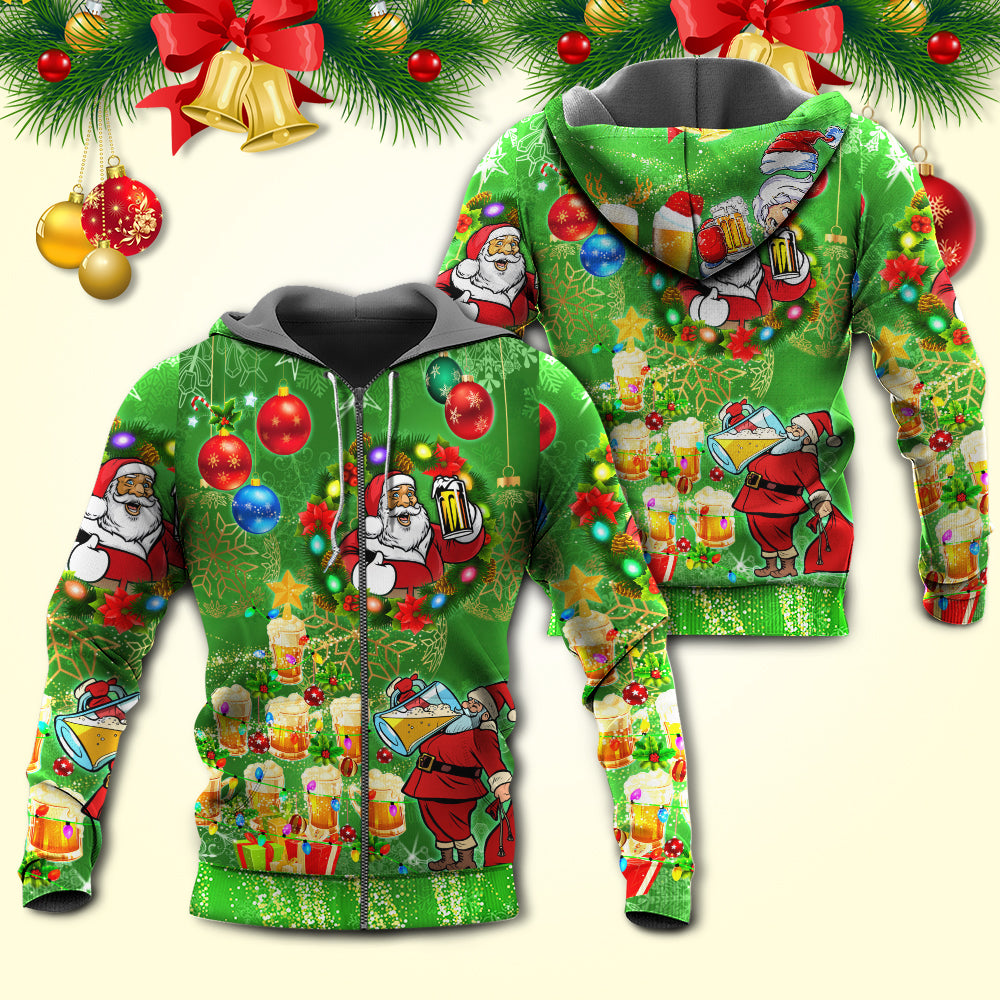 Santa Holiday Cheer Lights - 3D Hoodie