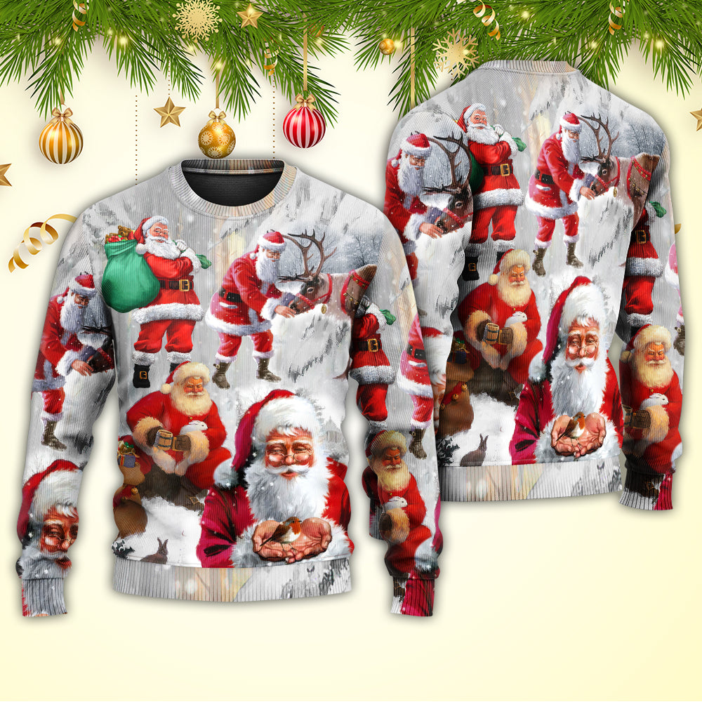 Christmas Santa Story Funny Art Style – Sweater - Ugly Christmas Sweater