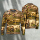 Hunting Dog And Duck Art Style – Sweater - Ugly Christmas Sweater