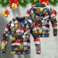 Christmas Dog Colorful Art With Love - Hoodie