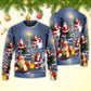 Christmas Santa Love Light Xmas Tree – Sweater - Ugly Christmas Sweater