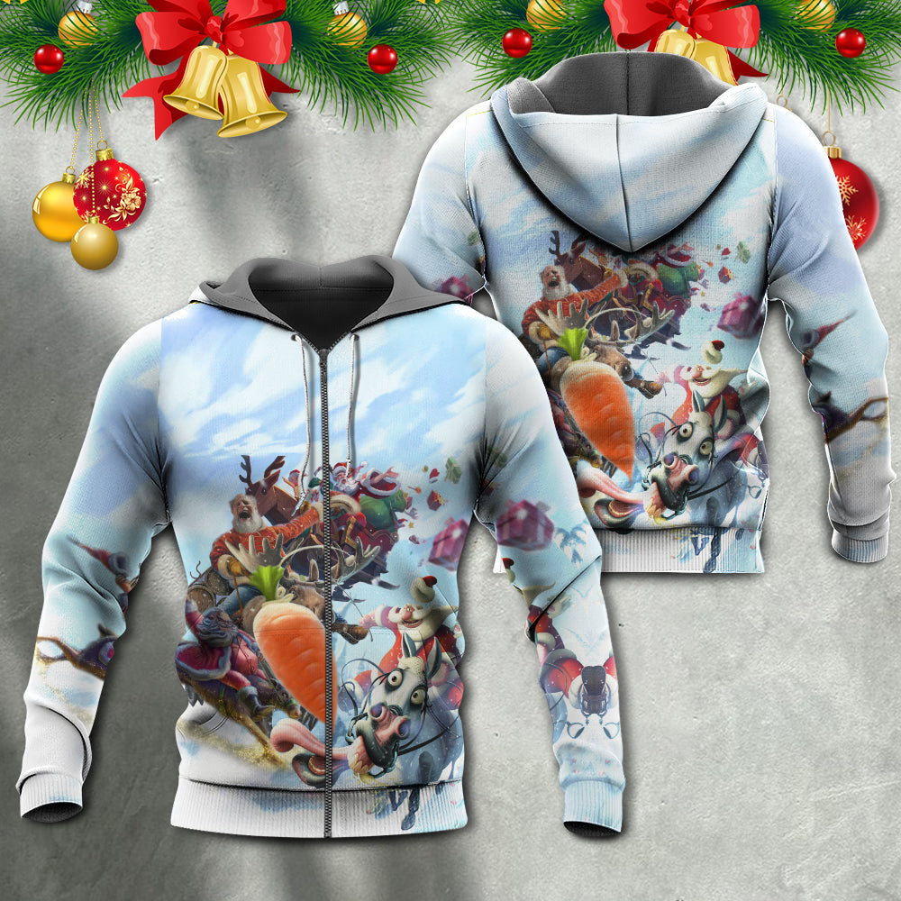 Christmas Santa Happy Funny Xmas - Hoodie