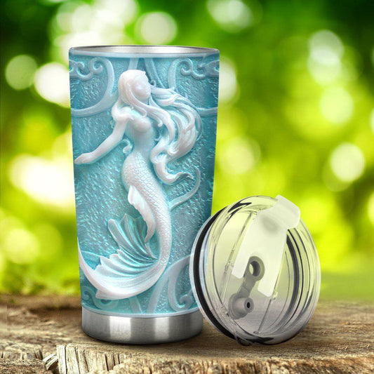 Mermaid Love Ocean 20 Oz Tumbler For Hot Cold Drinks And Travel