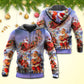 Santa Funny Art Style - 3D Hoodie