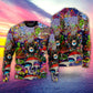 Hippie Mushroom Alien Colorful Art – Sweater - Ugly Christmas Sweater