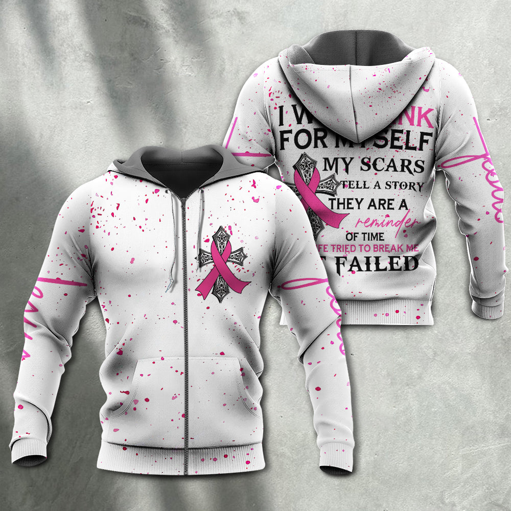 Breast Cancer Awareness Wear Pink Message - Hoodie