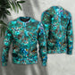 Blue Colorful Cat Art Lover – Sweater - Ugly Christmas Sweater