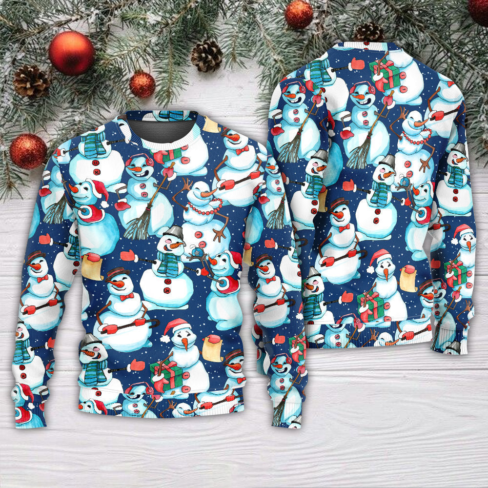 Christmas Happy Snowman Xmas – Sweater - Ugly Christmas Sweater