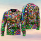 Hippie Mushroom Music Life Art – Sweater - Ugly Christmas Sweater