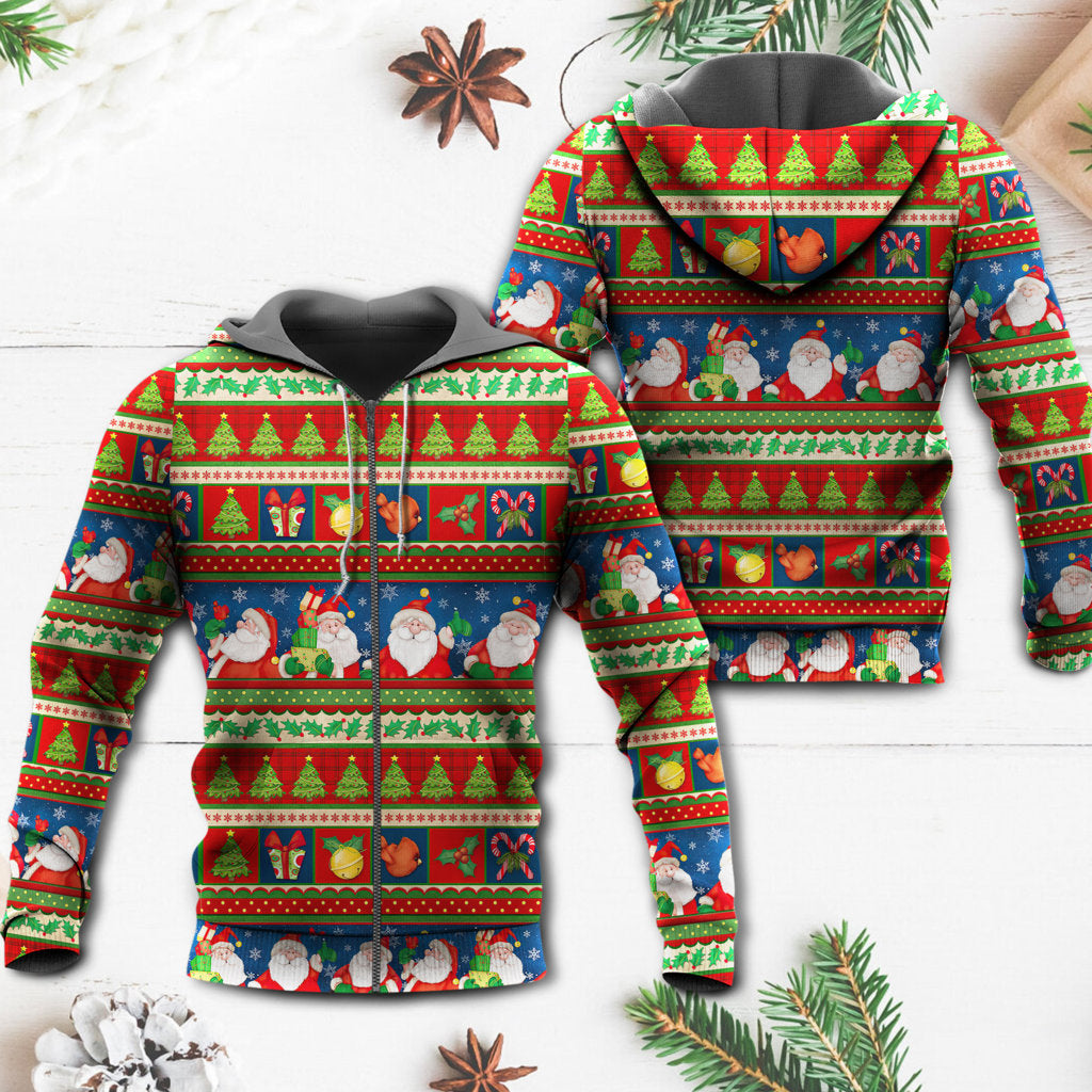 Christmas Santa Claus Happy Xmas - Hoodie - Owls Matrix LTD