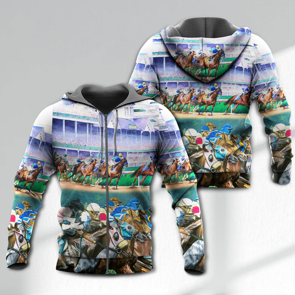Horse Racing We Love Amazing Vibe - Hoodie