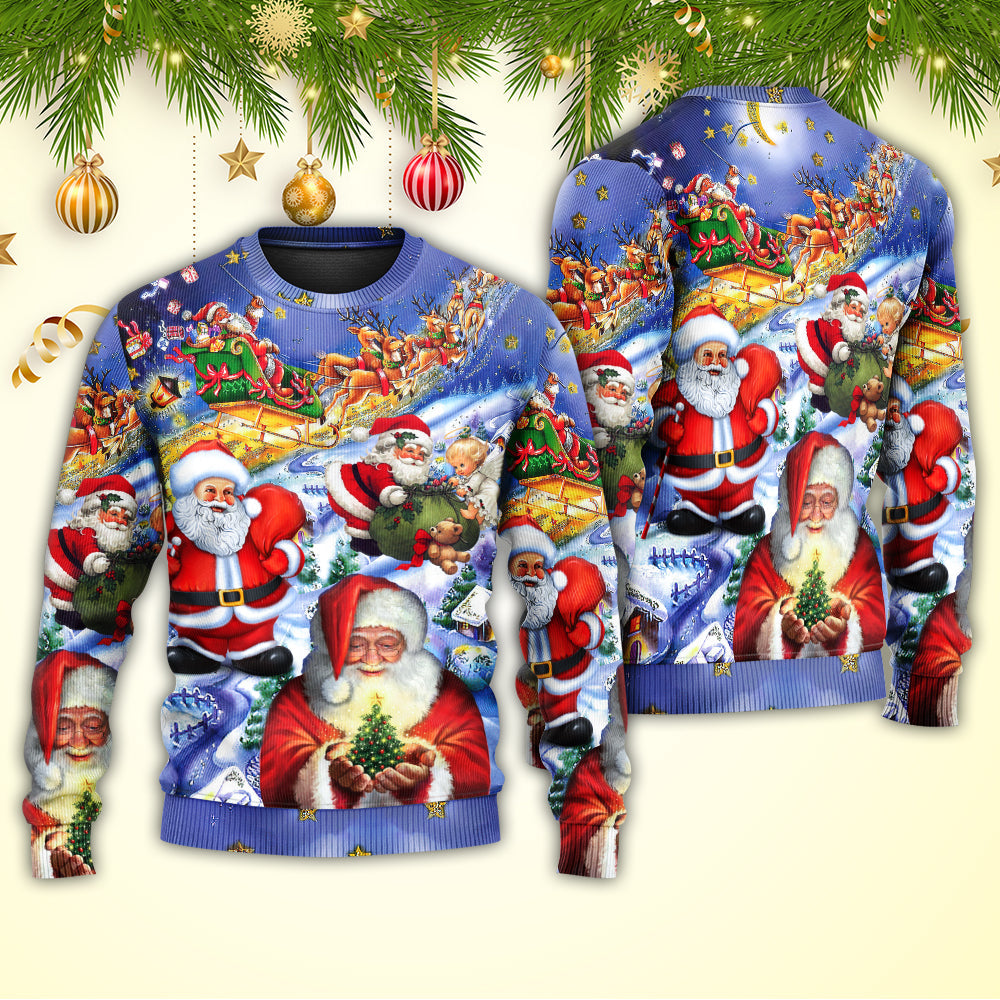 Christmas Funny Santa Happy Xmas Is Coming – Sweater - Ugly Christmas Sweater