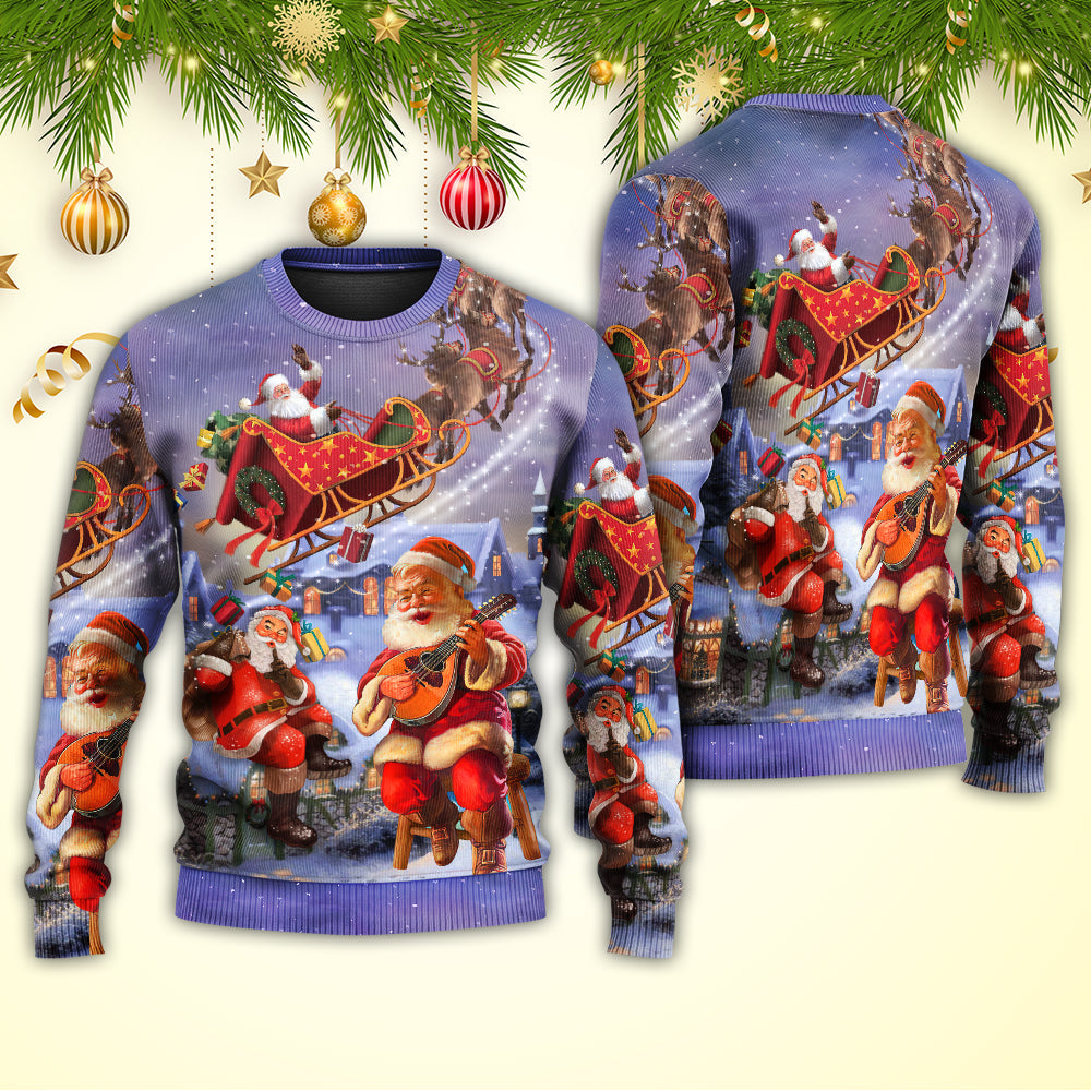 Christmas Santa Funny Art Style – Sweater - Ugly Christmas Sweater