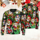 Christmas Hippie Santa Peace Style – Sweater - Ugly Christmas Sweater