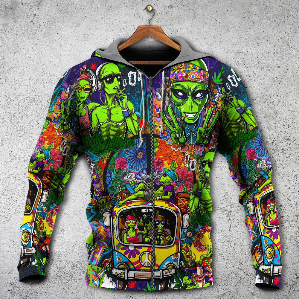Hippie Space Alien Art - 3D Hoodie