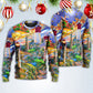 Lighthouse Christmas Santa Home Is The Light – Sweater - Ugly Christmas Sweater