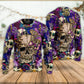 Bright Magic Mushroom Skull Art – Sweater - Ugly Christmas Sweater