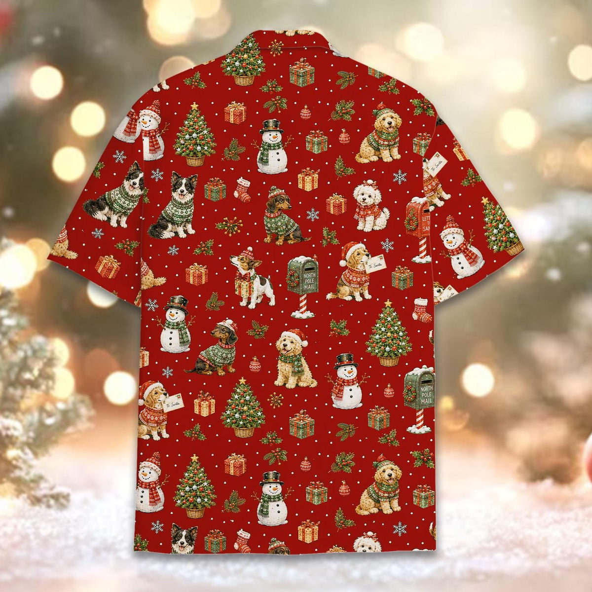 Christmas Dog Snowman Holiday Party 2 – Hawaiian Shirt