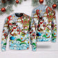 Snowman Happy Farm Holiday Christmas – Sweater - Ugly Christmas Sweater