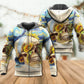 Skull And Sunflower Vintage Starry Art – 3D Hoodie