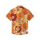 70s Retro Hippie Musical Floral Hawaiian Shirt