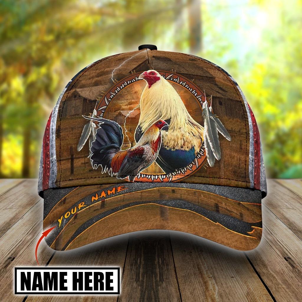 Personalized American Rooster Patriotic Style – Classic Cap