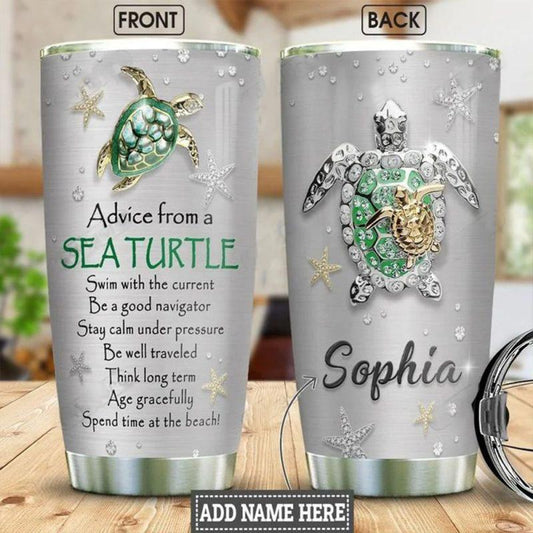 Turtle Love Beach 20 Oz Tumbler For Coffee Travel And Daily Use