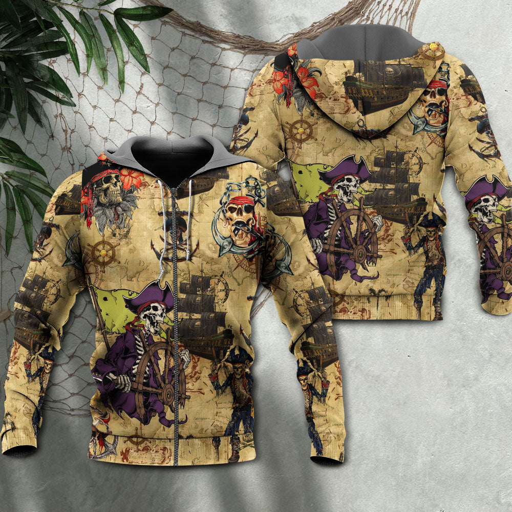 Pirate Skull Dark Art - 3D Hoodie