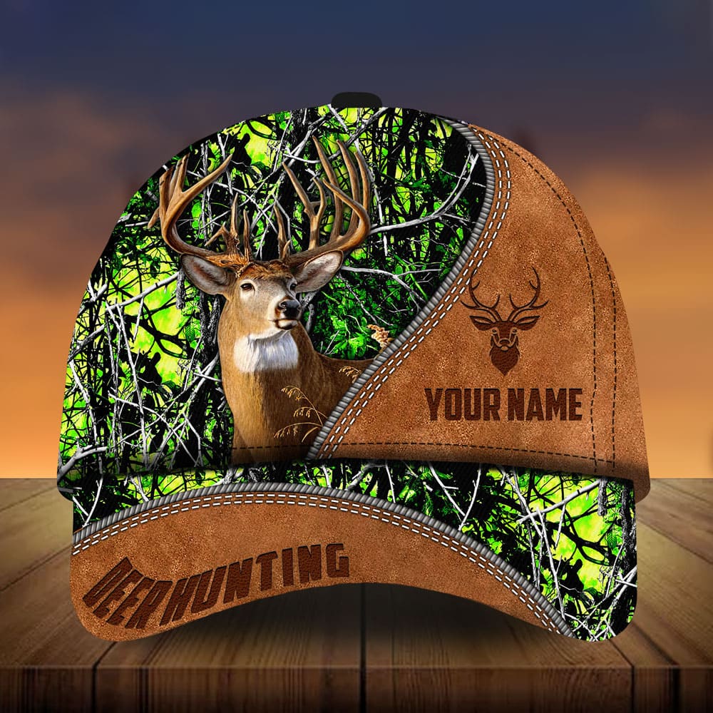 Leather Deer Hunting Personalized – Classic Cap