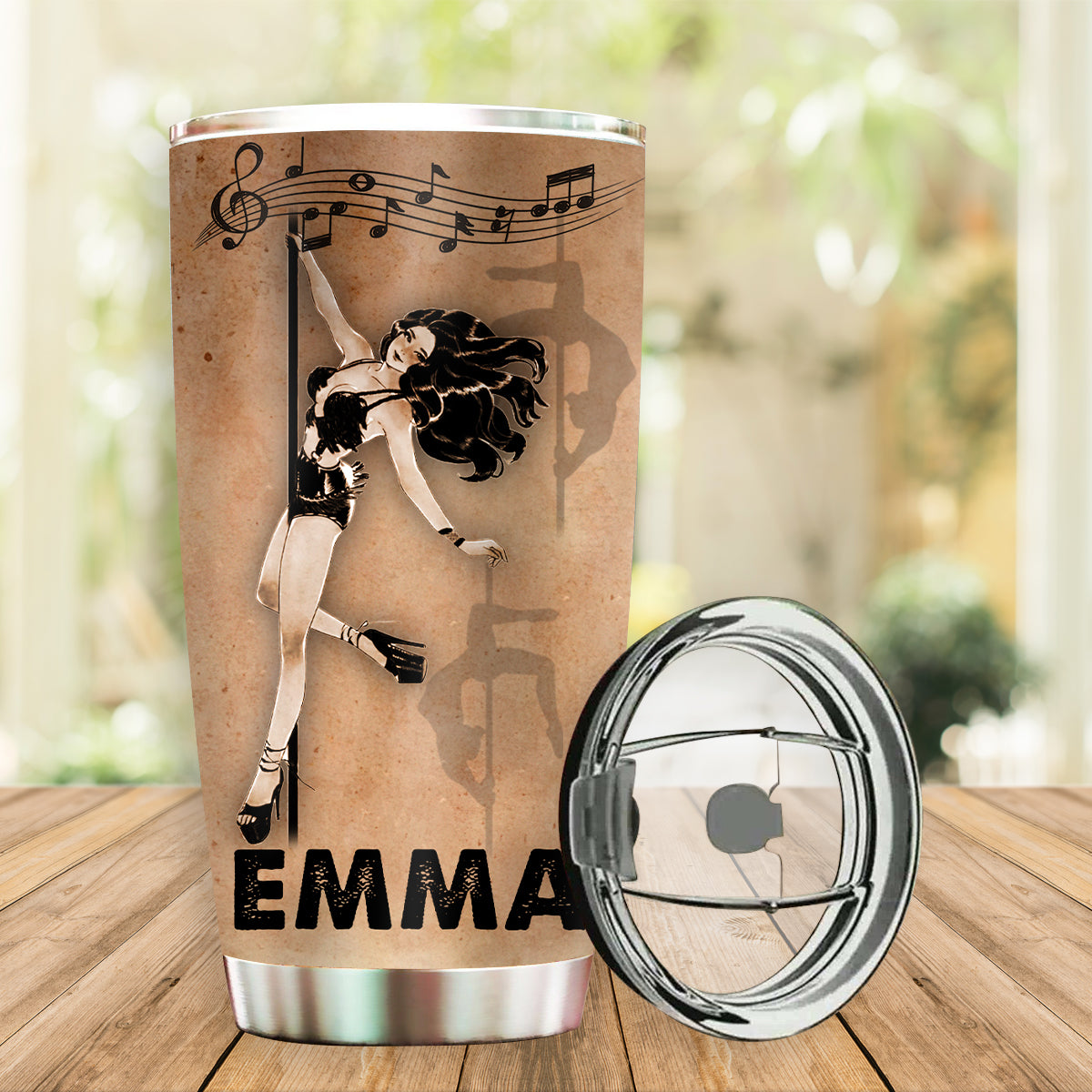 Pole Fitness In My Heart Personalized 20 Oz Tumbler For Coffee Lovers Travel Use And Reusable Drinkware