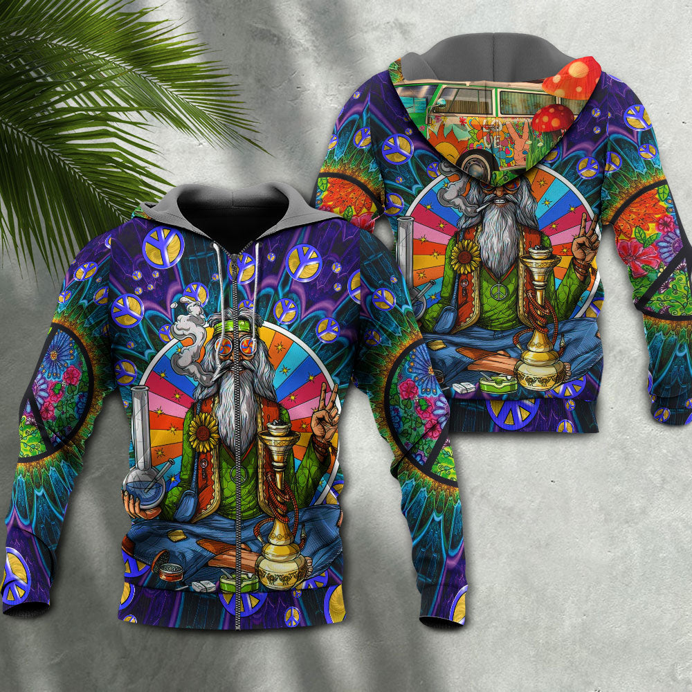 Hippie Peace Sign Vintage - 3D Hoodie