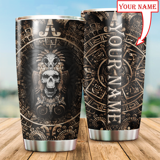 Aztec Mexico Personalized 20 Oz Tumbler For Office Desk Road Trips Camping And Daily Hydration