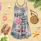 Flamingo Tropical Relax Vibes – Women's Summer Sleeveless V-Neck Camisole Dress