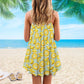 Pineapple Tropical Happier Life – Women's Summer Sleeveless V-Neck Camisole Dress