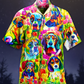 Colorful Dogs With Tulips - Hawaiian Shirt
