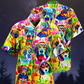 Colorful Dogs With Tulips - Hawaiian Shirt

