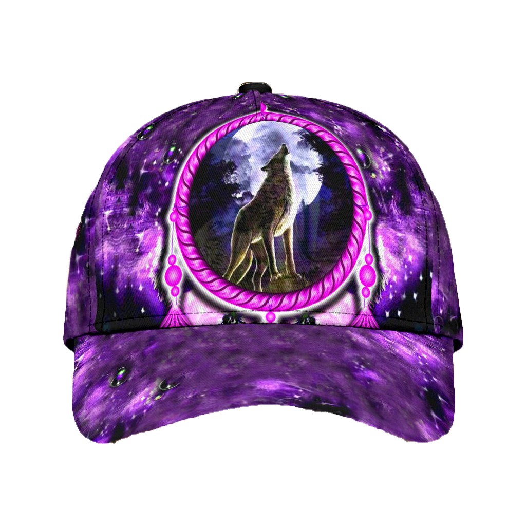 Native American Wolf Purple Style – Classic Cap