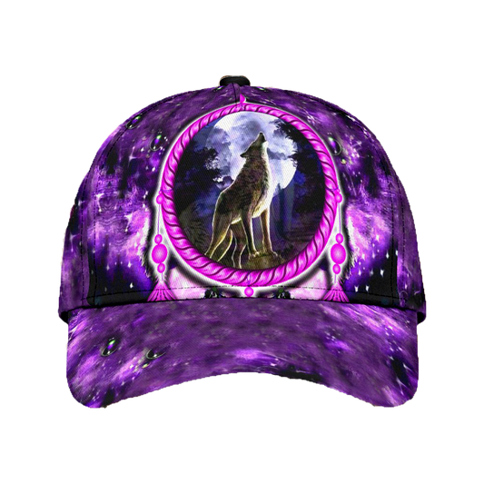 Native American Wolf Purple Style – Classic Cap