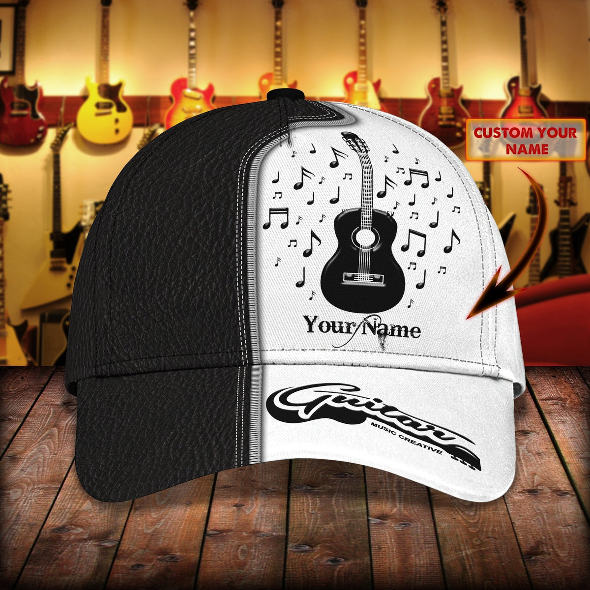 Guitar All Over Print – Classic Cap