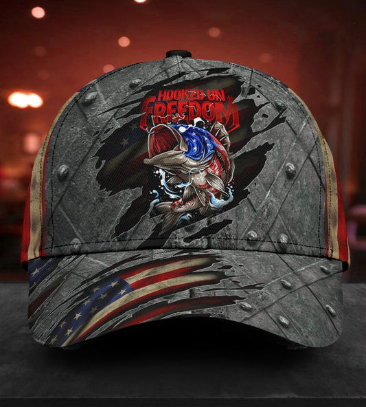 Fishing Hooked On Freedom American – Classic Cap