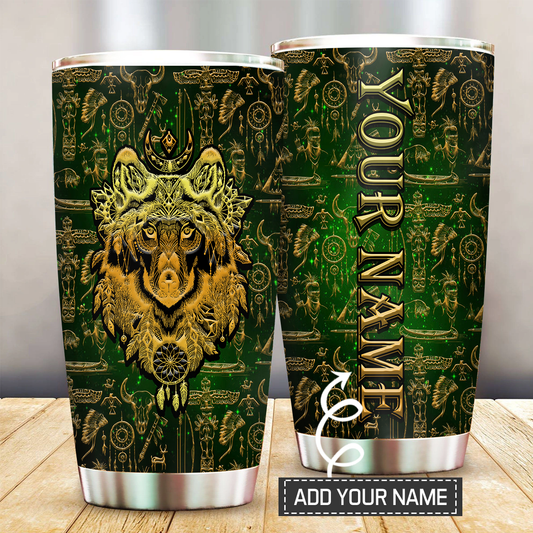 Native American Wolf Sign 20 Oz Tumbler For Travel Gifts